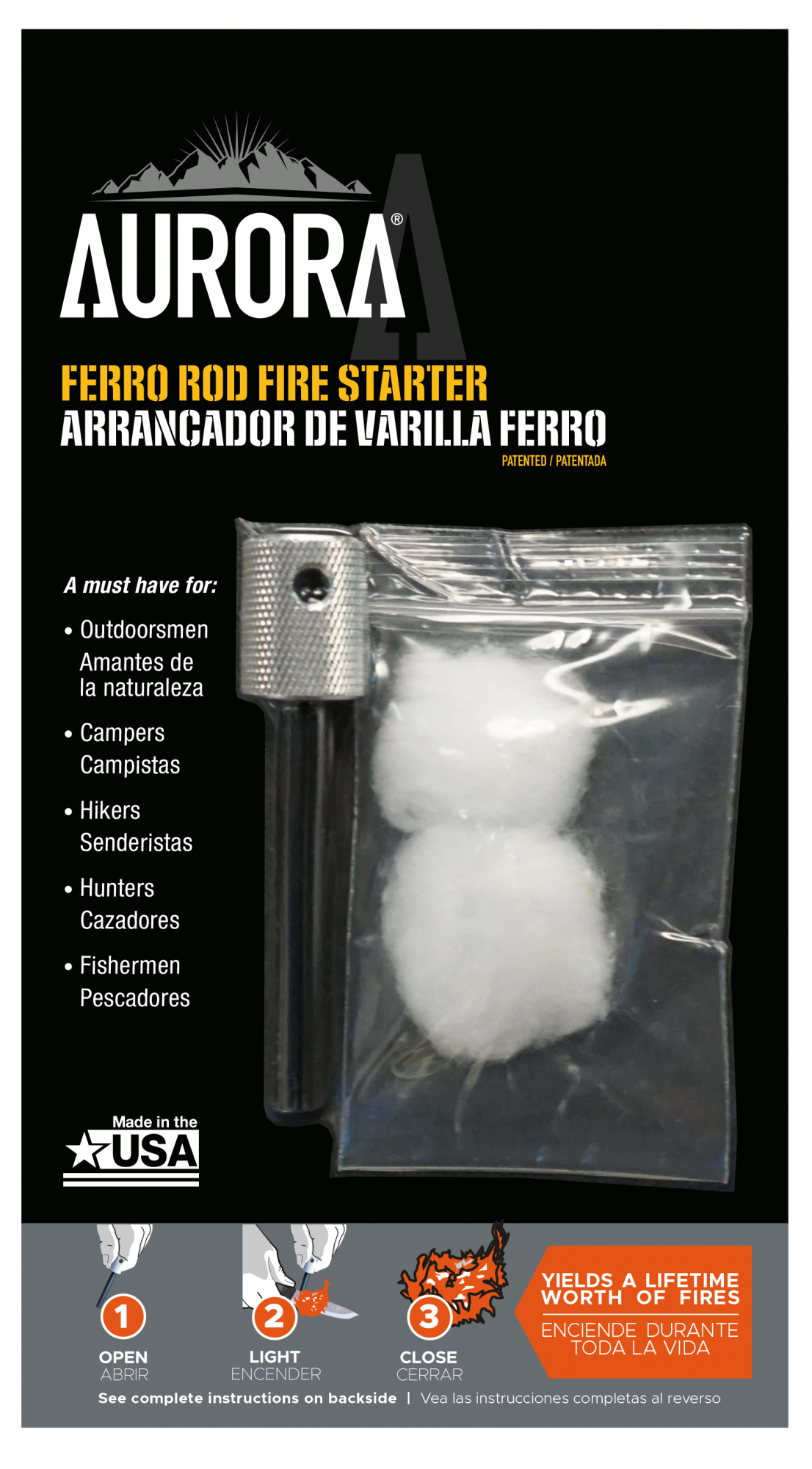 AURORA FERRO Rod Fire Starter